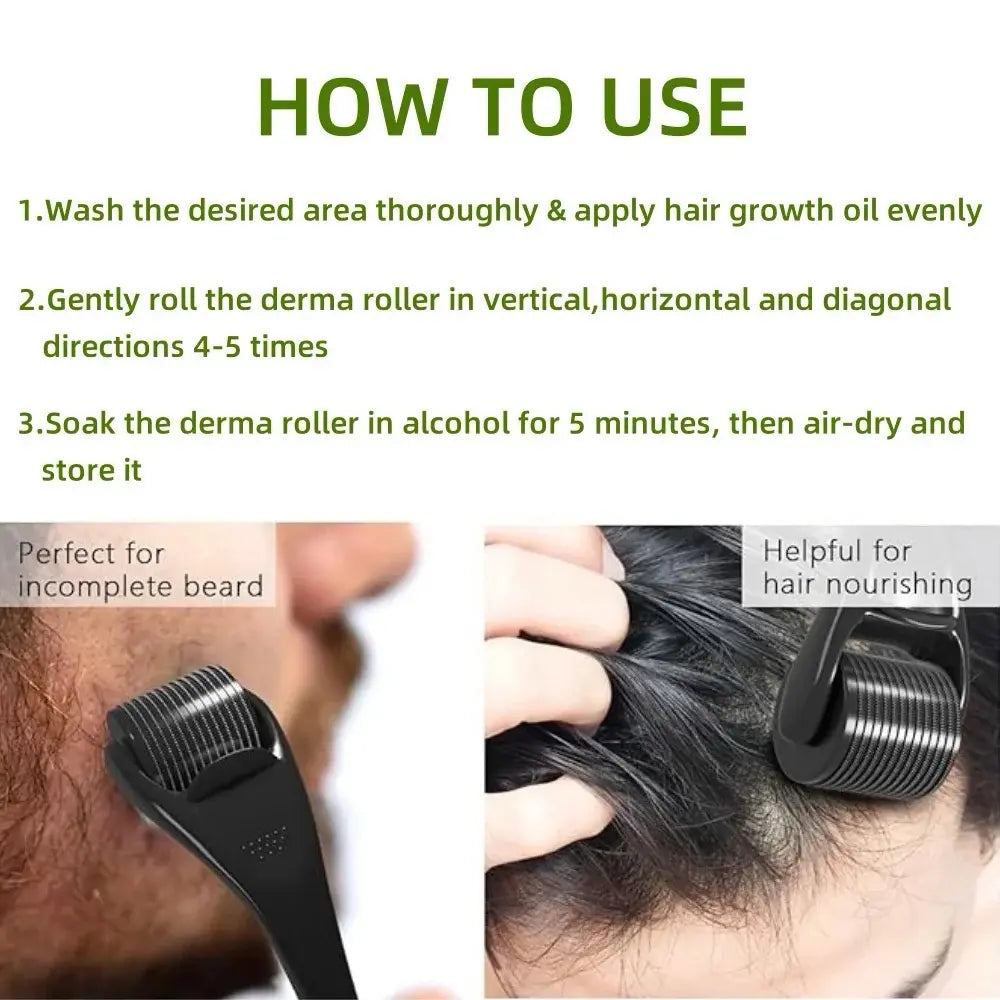 Derma Roller 0.5MM - Stimulate Hair Follicle Growth for Enhanced Hair Health and Growth