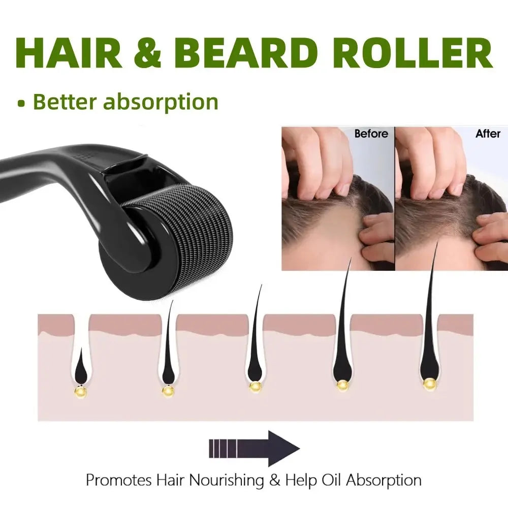 Derma Roller 0.5MM - Stimulate Hair Follicle Growth for Enhanced Hair Health and Growth