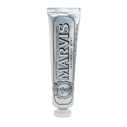 Marvis Bright White Whitening Mint Toothpaste, Brightening Toothpaste, Fresh Mint Flavor Oral Care, Oral Hygiene Products, Bad Breath Killer, Anti-Cavity & Teeth Whitening, 85ML Mouthwash Balm
